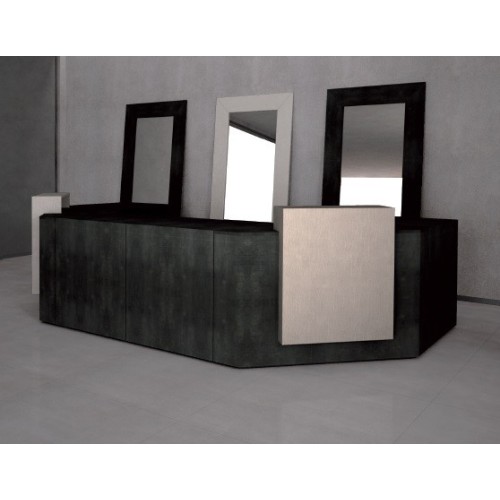 Comptoir de caisse et d'accueil Working à composer et entièrement personnalisable pour l'agencement de boutique