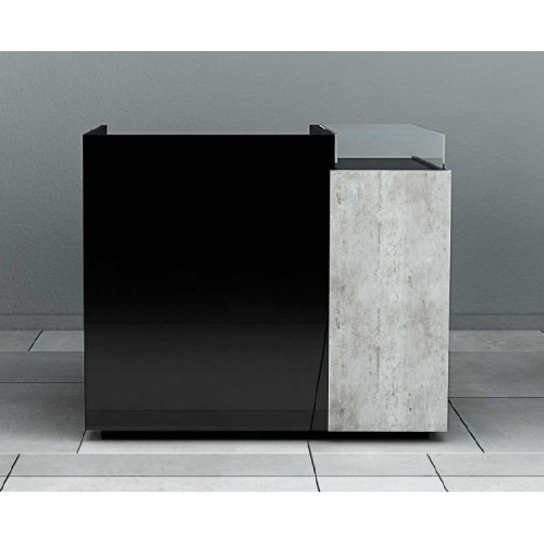 Comptoir magasin POINT Small L.120 cm & Personnalisable, comptoir de caisse design et pas cher pour équipement et agencement 