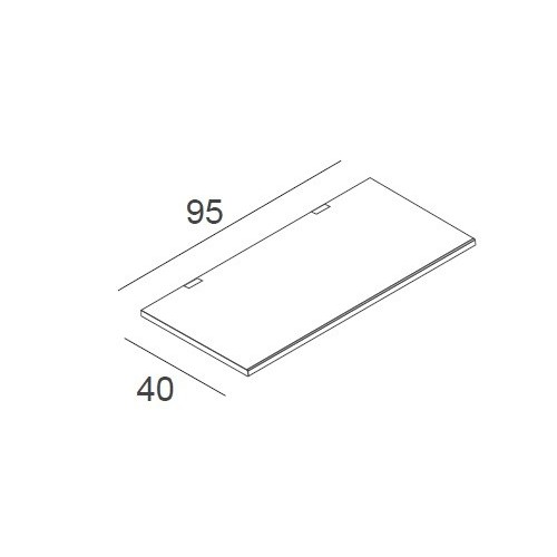 Étagère L.95 x P.40 cm linea2, mobilier pour agencement de magasin montpellier, equipement de magasin paris, mobilier mural lyon