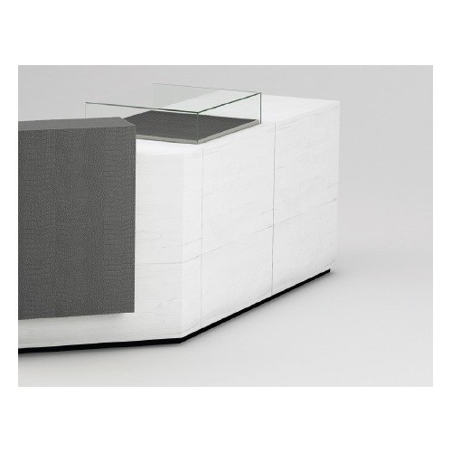 Comptoir de caisse et d'accueil Working à composer et entièrement personnalisable pour l'agencement de boutique