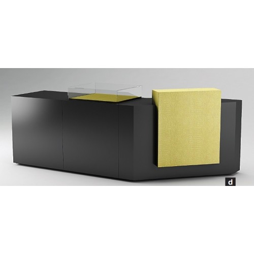 Comptoir de caisse et d'accueil Working à composer et entièrement personnalisable pour l'agencement de boutique