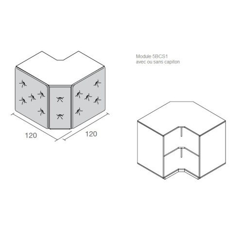 Comptoir de caisse et d'accueil à composer pour agencement de commerce, boutique, bureau, magasin Store 