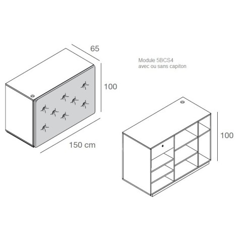 Comptoir de caisse et d'accueil à composer pour agencement de commerce, boutique, bureau, magasin Store 