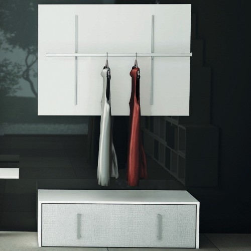 Panneau agencement magasin L3 - 120 x 100, mobilier professionnel, panneau avec crémaillère pour l'équipement de magasin 