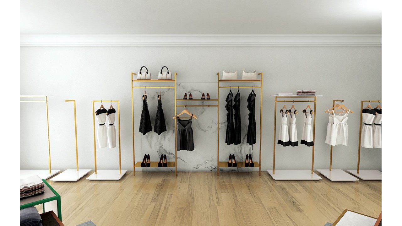 Portant vêtement en bois