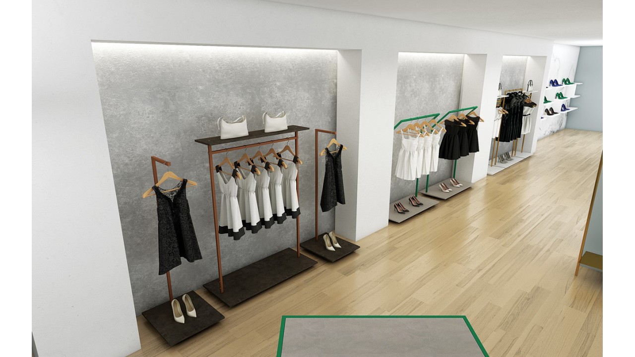 Portant vêtement en bois