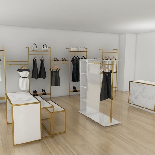 Portants Vêtements Etagères Retail Design. Agencement de magasin. Mobilier professionnel