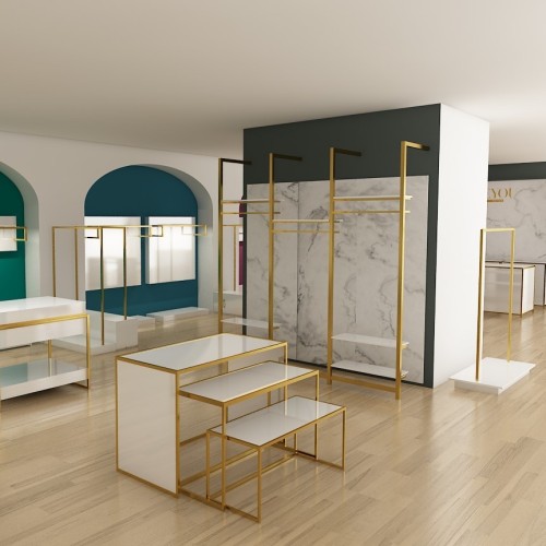 Etagère bois L.87 cm Agencement mural Retail Design