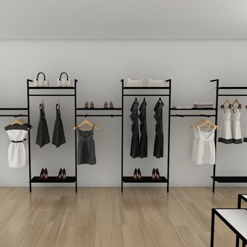 Etagère pour boutique en verre, etagère modulable pour agencement de magasin mural Retail Design L.57 & 87 cm