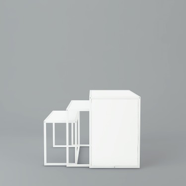 Table d'exposition Retail design 2 pour agencement de magasin, ilot pour magasin, déco vitrine 