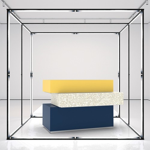 Comptoir de caisse METEORE 2 & 3 à personnaliser. Une autre idée de l'agencement de magasin