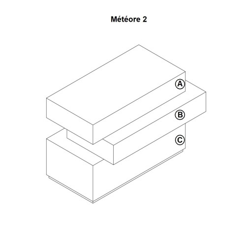 Comptoir de caisse METEORE 2 & 3 à personnaliser. Une autre idée de l'agencement de magasin