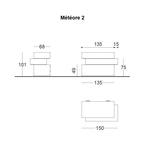 Comptoir de caisse METEORE 2 & 3 à personnaliser. Une autre idée de l'agencement de magasin