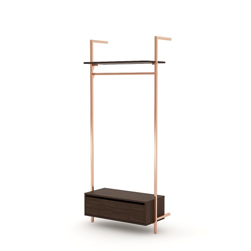 Etagère bois L.117 cm Agencement mural Retail Design, equipement de boutique, agencement magasin modulable 