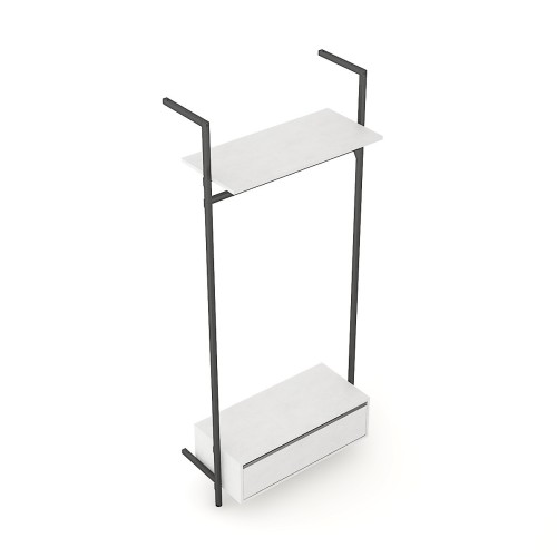 Etagère bois L.117 cm Agencement mural Retail Design, equipement de boutique, agencement magasin modulable 