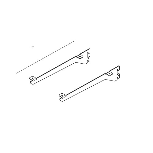 Étagère bois L.115 cm avec support étagère en métal. Agencement de boutique L3 pour panneau muraux