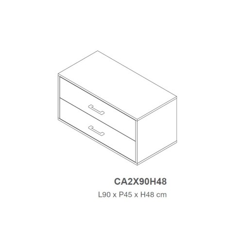 Meuble rangement CA2 L.60 / 90 / 120 cm
