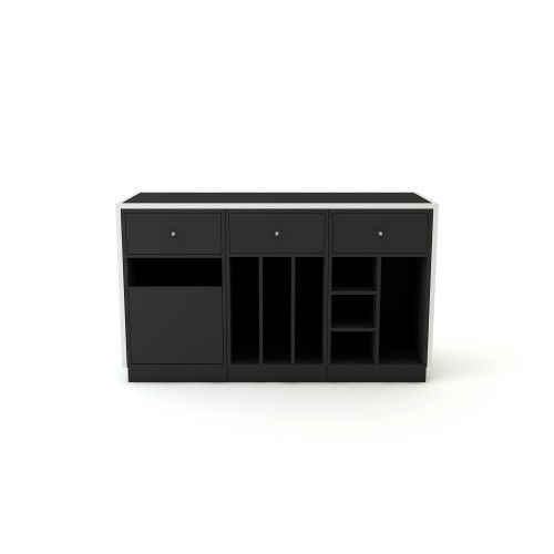 Module pour aménagement de Comptoir caisse, comptoir d'accueil, comptoir magasin Retail Design