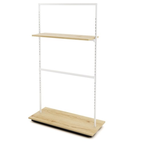 Portant avec crémaillère. Portant évolutif et modulable au design soigné. Mobilier professionnel pour l'agencement de magasin
