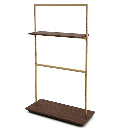 Portant avec crémaillère. Portant évolutif et modulable au design soigné. Mobilier professionnel pour l'agencement de magasin