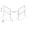 Portant avec crémaillère. Portant évolutif et modulable au design soigné. Mobilier professionnel pour l'agencement de magasin
