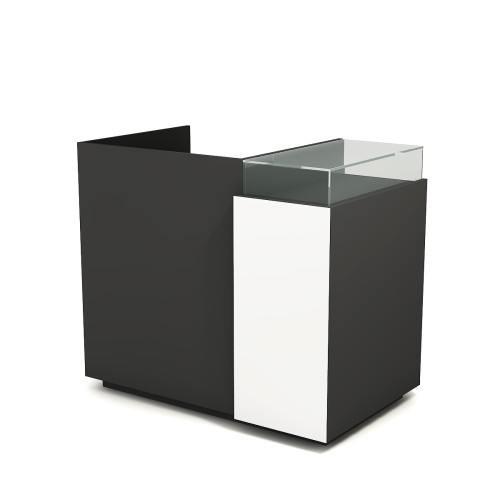 Comptoir caisse avec vitrine , mobilier professionnel agencement et équipement de magasin