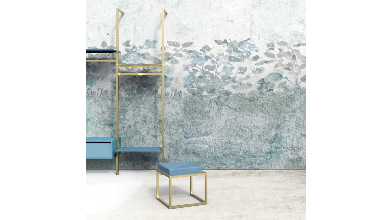 Assise pour espace essayage. Mobilier professionnel pour agencement de magasin