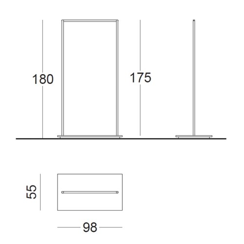 Portant laiton pour agencement de magasin, portant vetement doré grand hauteur