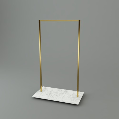 Portant laiton pour agencement de magasin, portant vetement doré grand hauteur