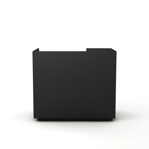 Comptoir magasin design pour l'agencement de magasin. Petit comptoir fonctionnel personnalisable, bois, noir, blanc, vert