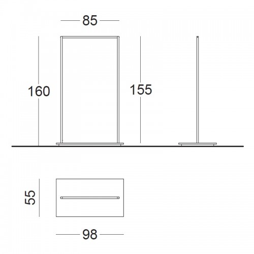 dimensions Portant vêtement Bois et Métal Retail Design pour un agencement de magasin Design