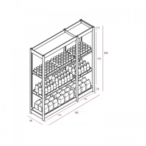 Archi Vin - Module Autoportant à composer L.182 x H.200 cm