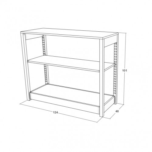 Ilot central centrale cave à vin en bois et métal. Ilot central professionnel pour exposition de bouteilles de vin.