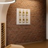 présentoir bouteille de champagne aimanté. agencement cave à vin et spiritueux. meuble cave à vin design