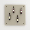 présentoir bouteille de vin aimanté. agencement cave à vin. meuble cave à vin design