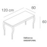 Table Gigogne L.120 x P.60, table de presentation marchande, mobilier pour magasin, agencement de magasin, equipement magasin mo