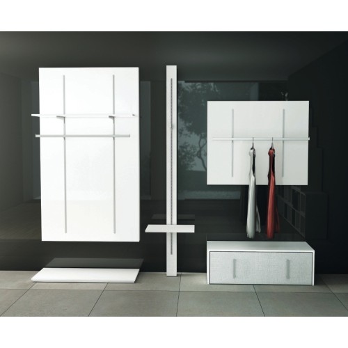 Étagère bois L.115 cm avec support étagère en métal. Agencement de boutique L3 pour panneau muraux