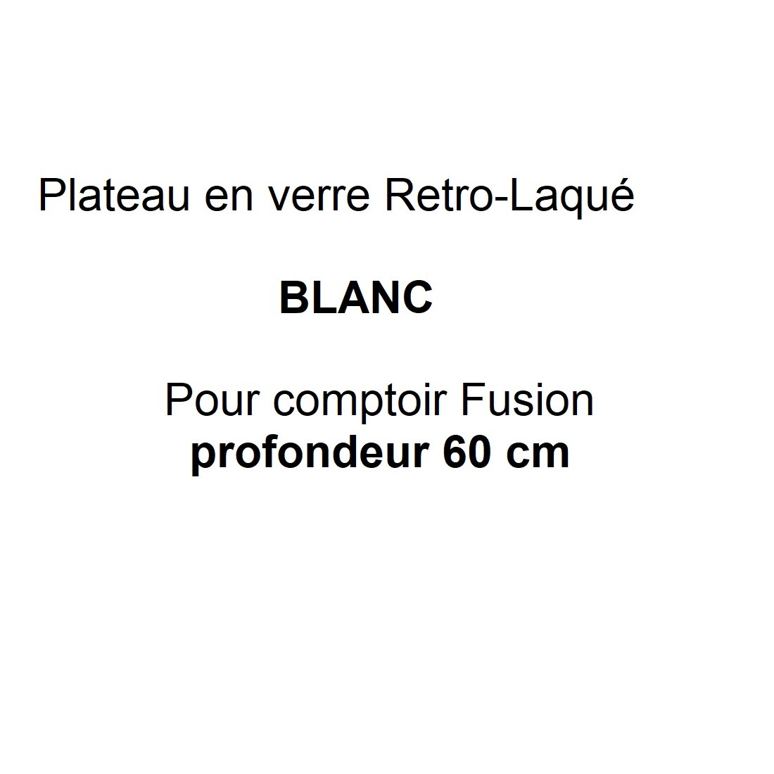 Verre rétro-laqué Blanc P.60 cm 